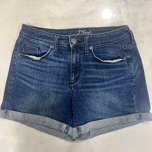 Universal Thread Dark Blue High Rise Midi Jean Shorts